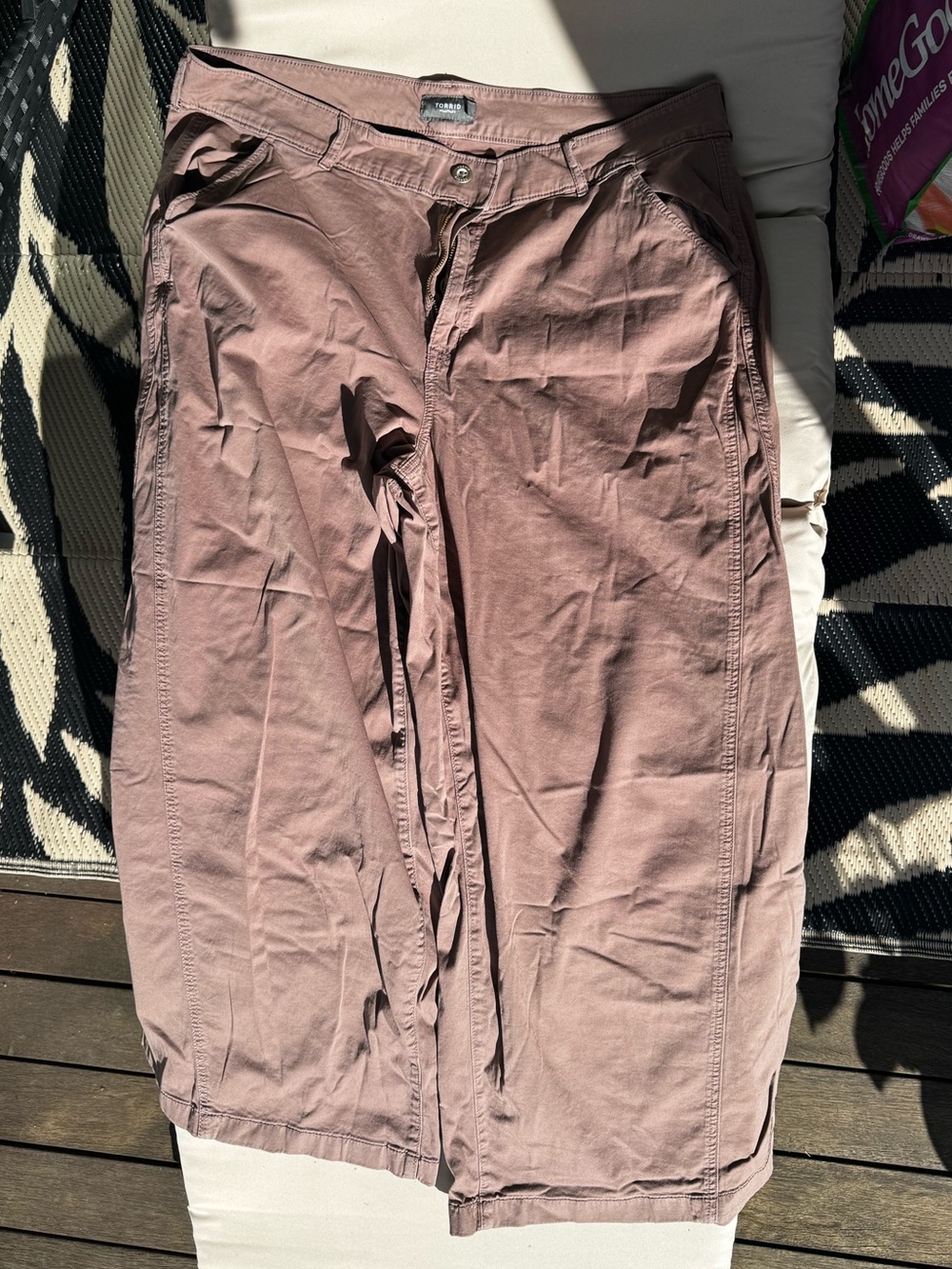 Torrid high rise wide leg baggy chino pants